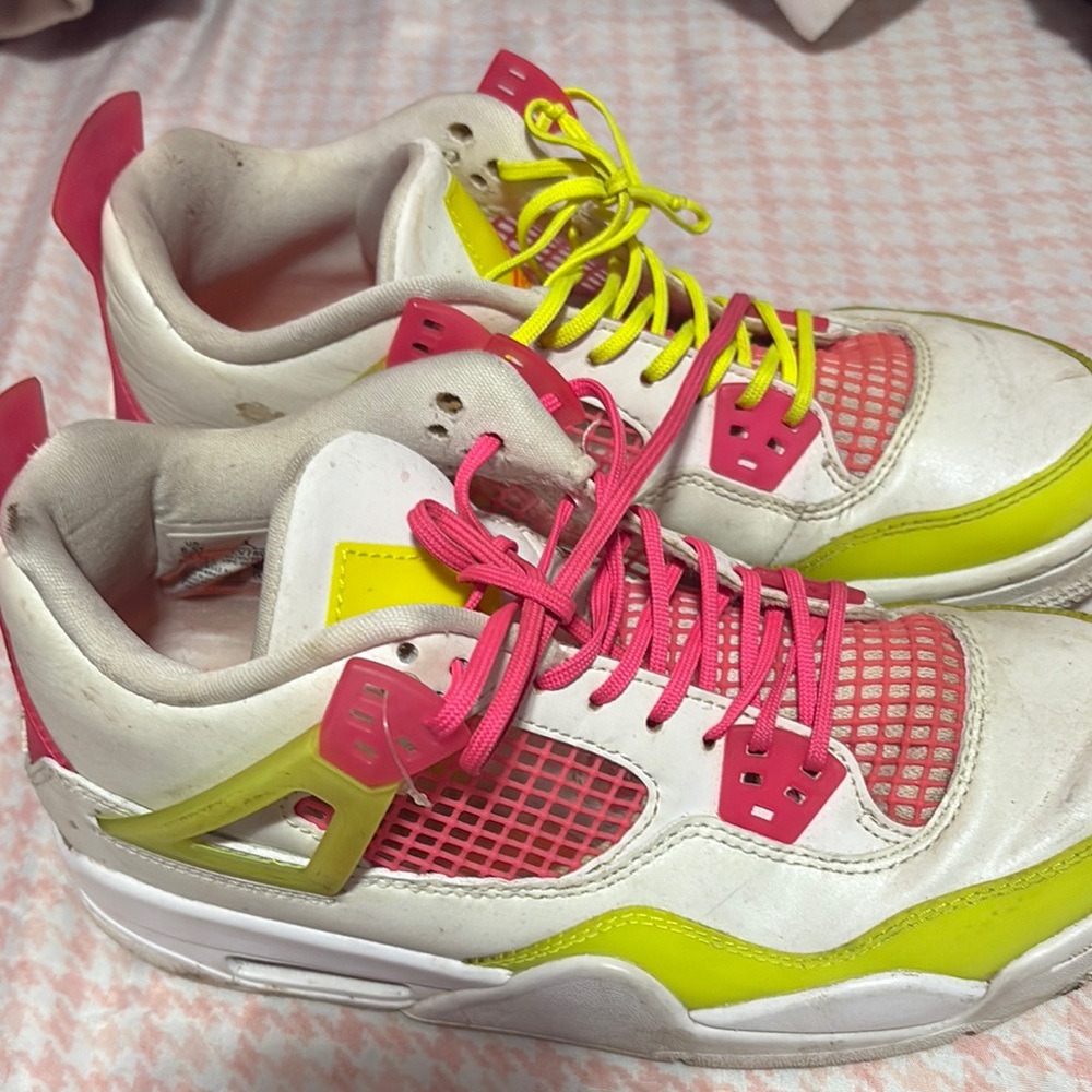 Vibrant White and Pink Sneakers